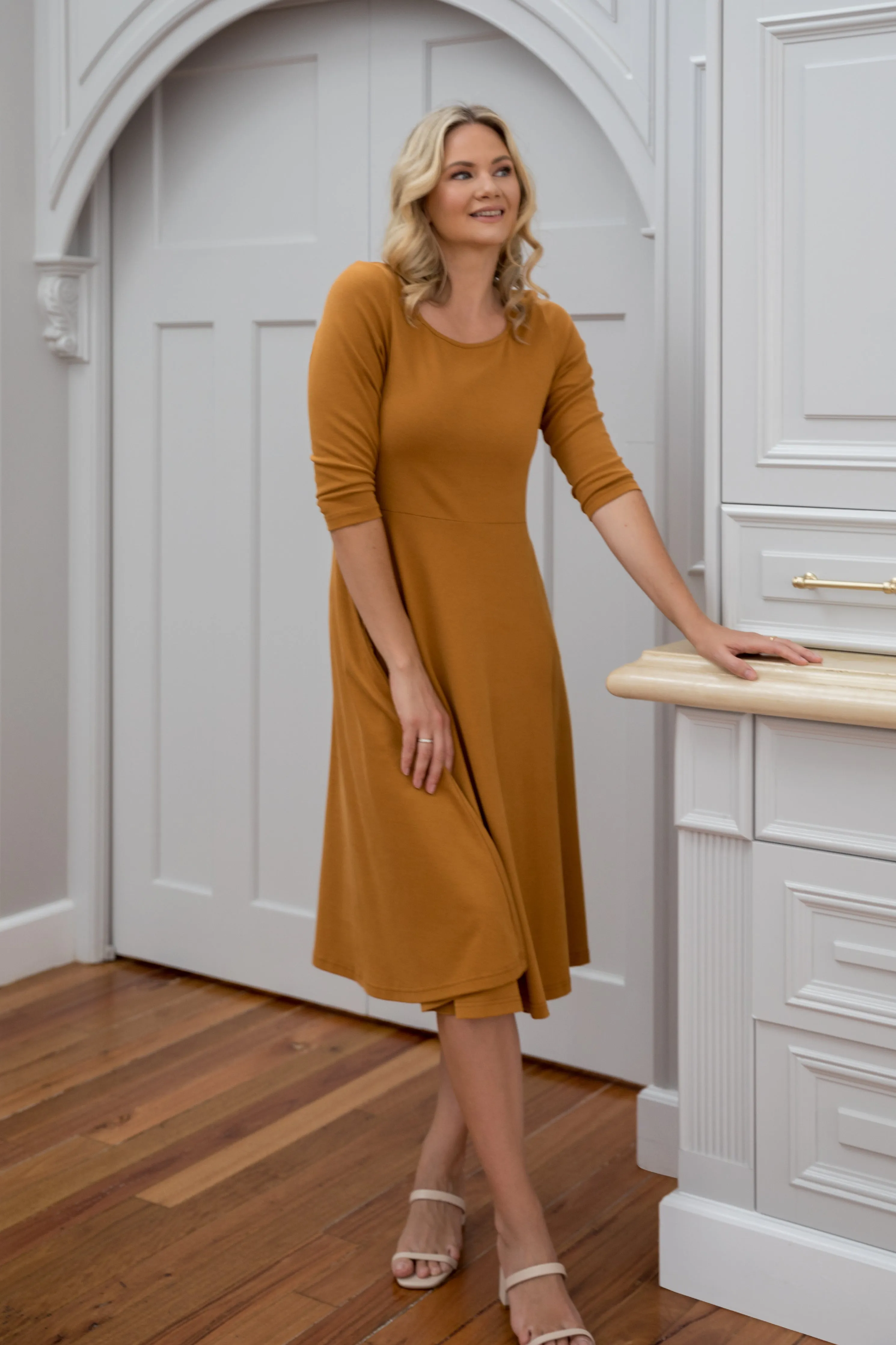 Penelope Lounge Dress in Toffee