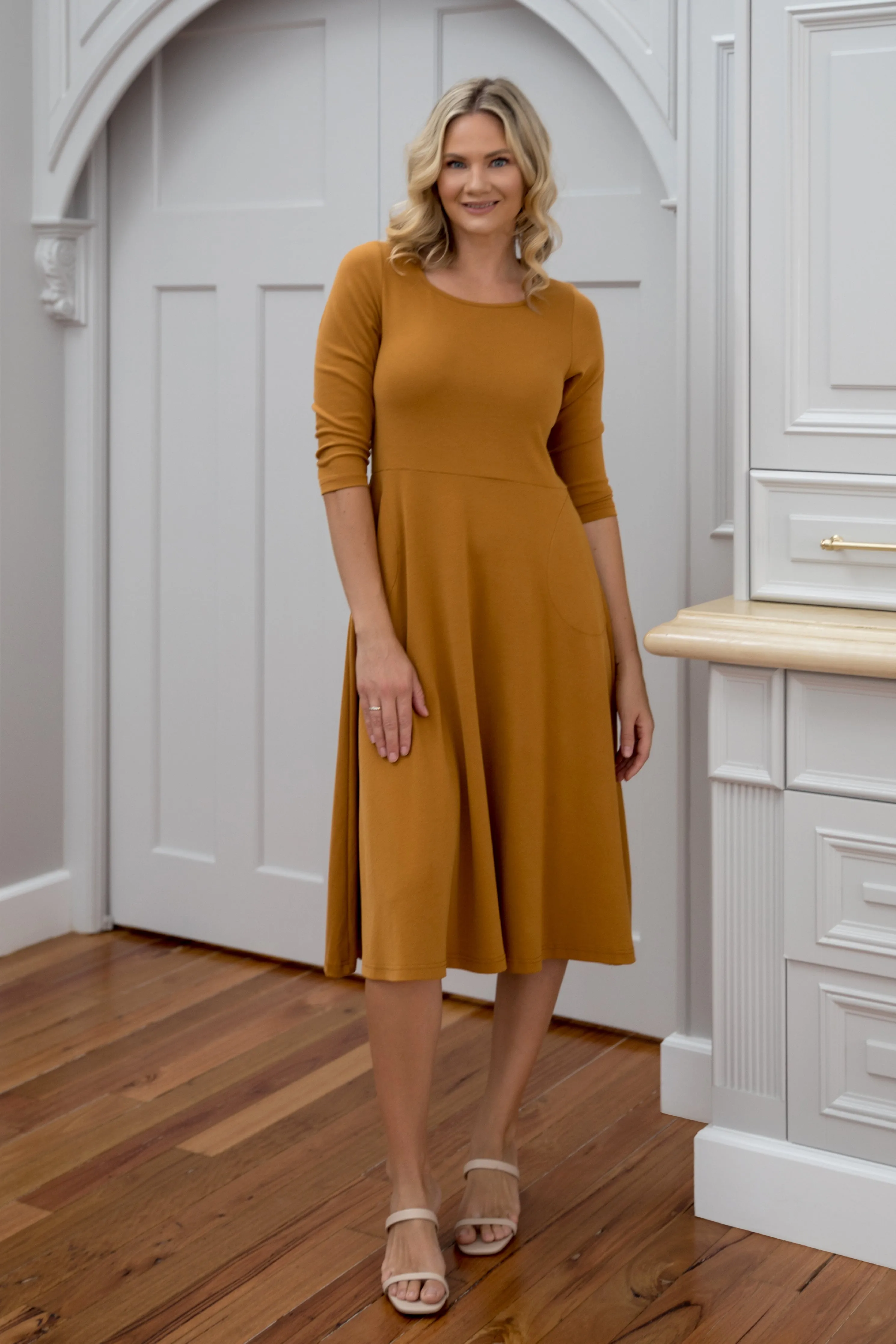 Penelope Lounge Dress in Toffee