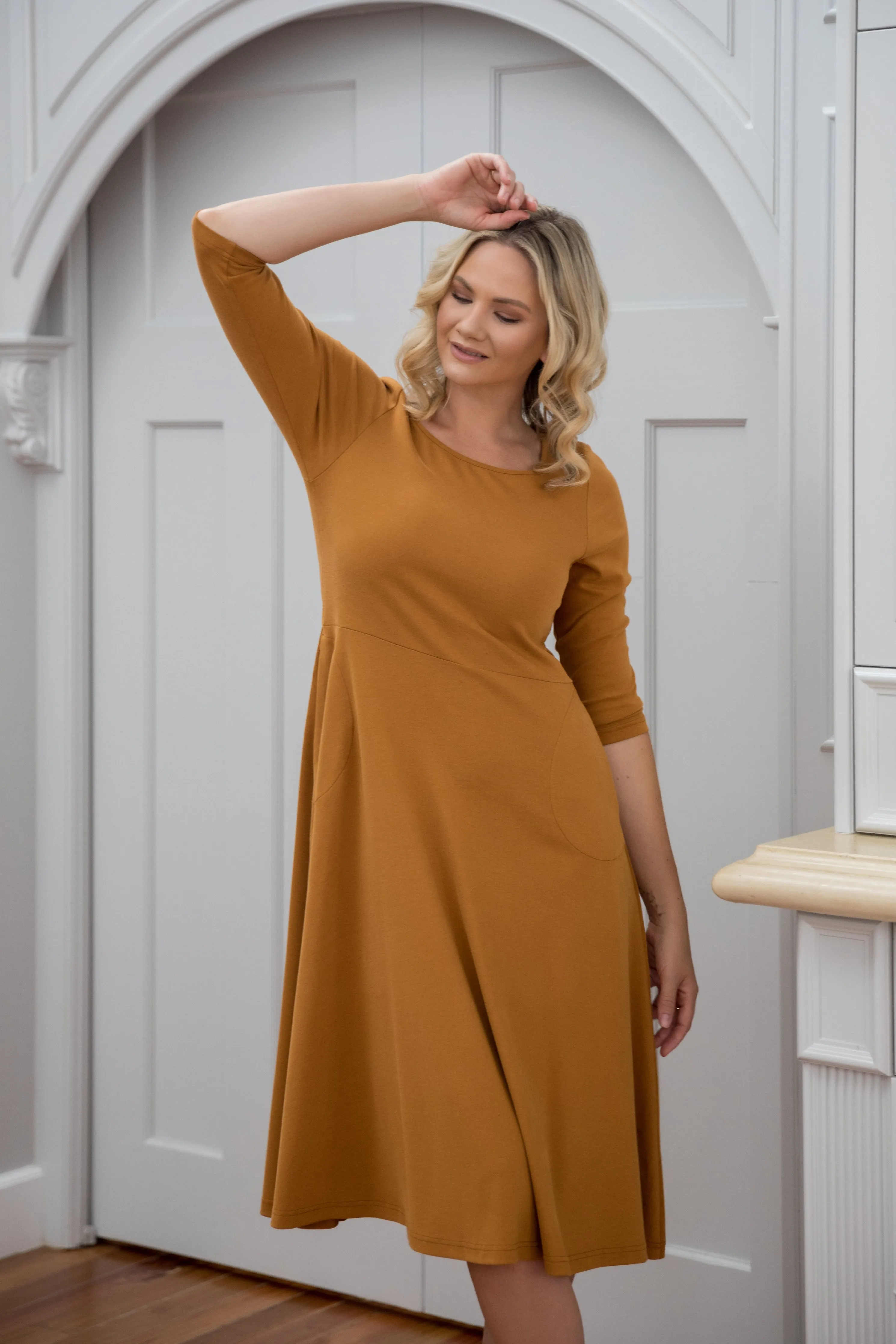 Penelope Lounge Dress in Toffee