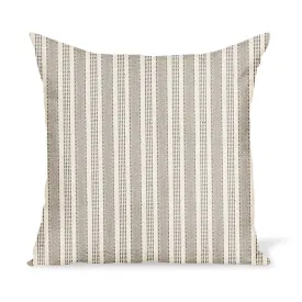 Peter Dunham Textiles Outdoor Amida in Stone on Natural Pillow