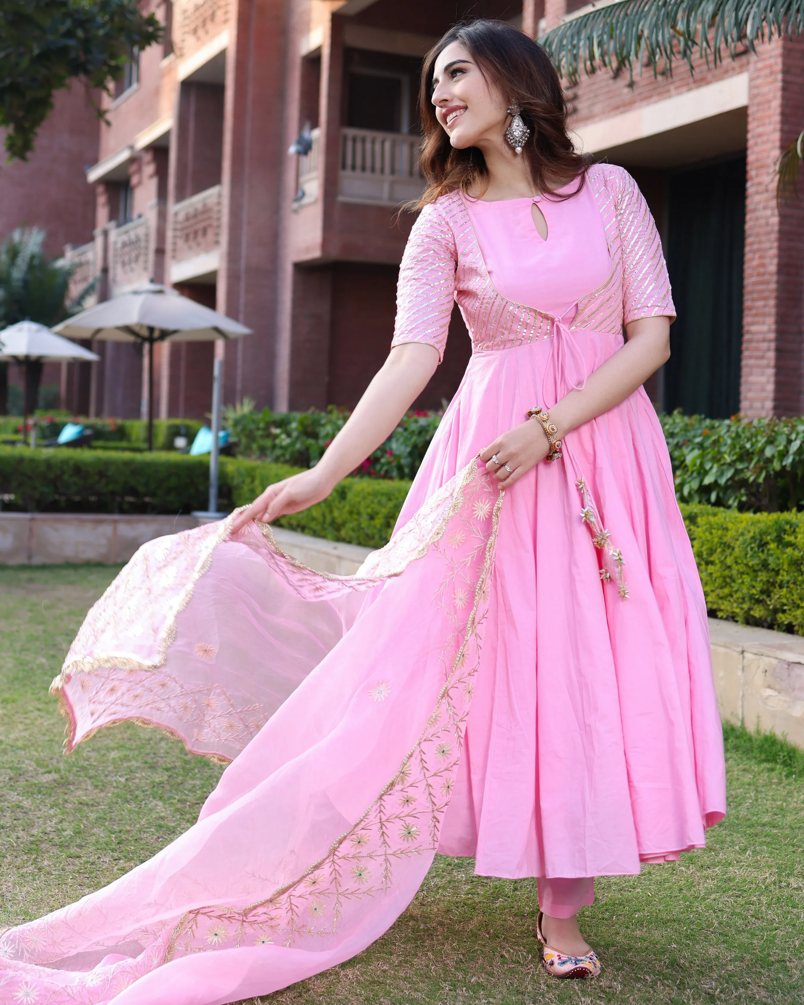 Pink Salt Gotapatti Suit Set