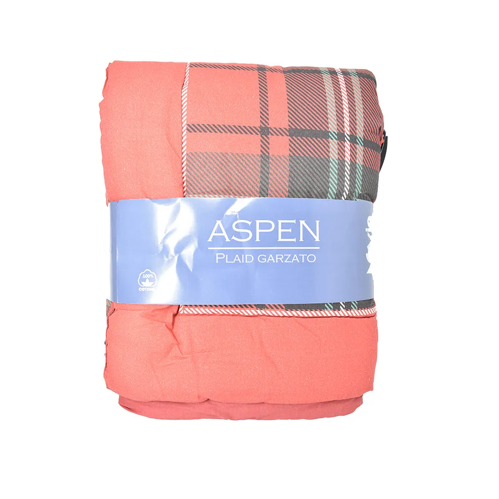 Aspen Novia Tartan Plaid Garzato Wool Scarf