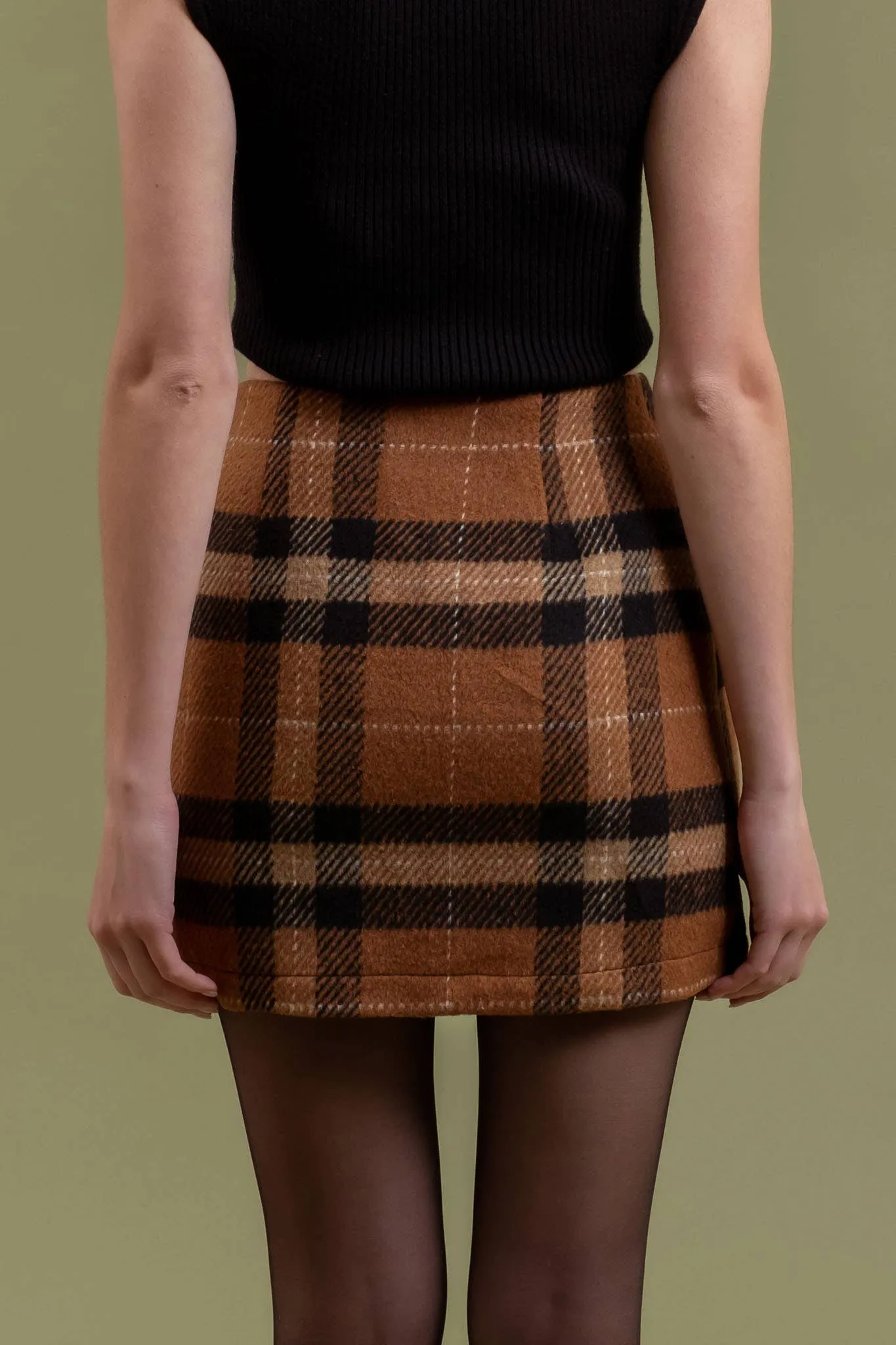 PLAID MINI SKIRT