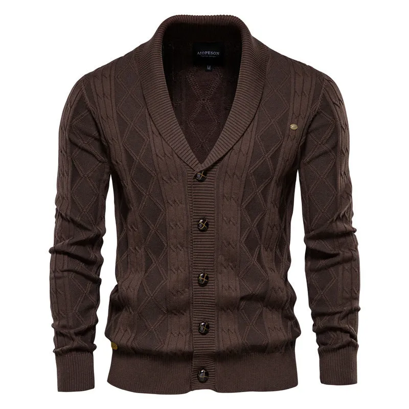 Plus Size Men’s Jumper Premium Quality Warm Sweater V Neck Fashionable Cardigan Jacket |Y168