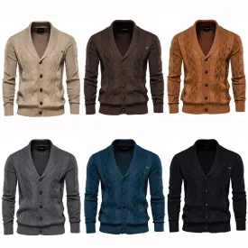 Plus Size Men’s Jumper Premium Quality Warm Sweater V Neck Fashionable Cardigan Jacket |Y168