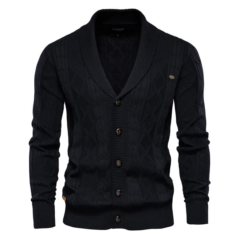 Plus Size Men’s Jumper Premium Quality Warm Sweater V Neck Fashionable Cardigan Jacket |Y168