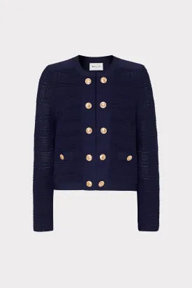 Pointelle Textured Knit Jacket