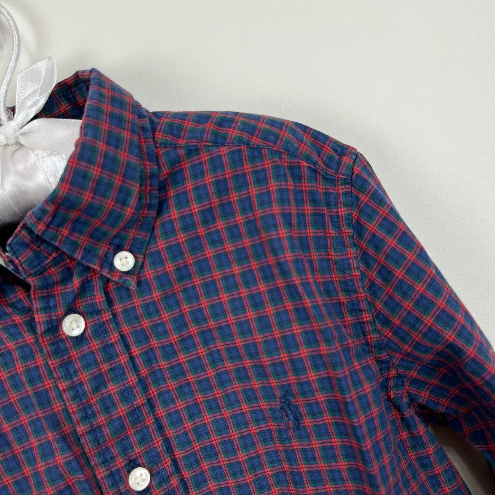 Ralph Lauren Boys Plaid Button Down Shirt 6