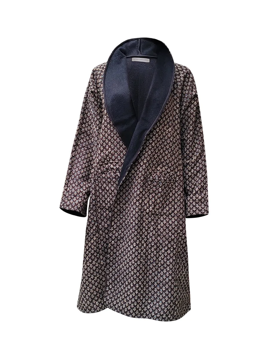 reversible recycled wool coat black