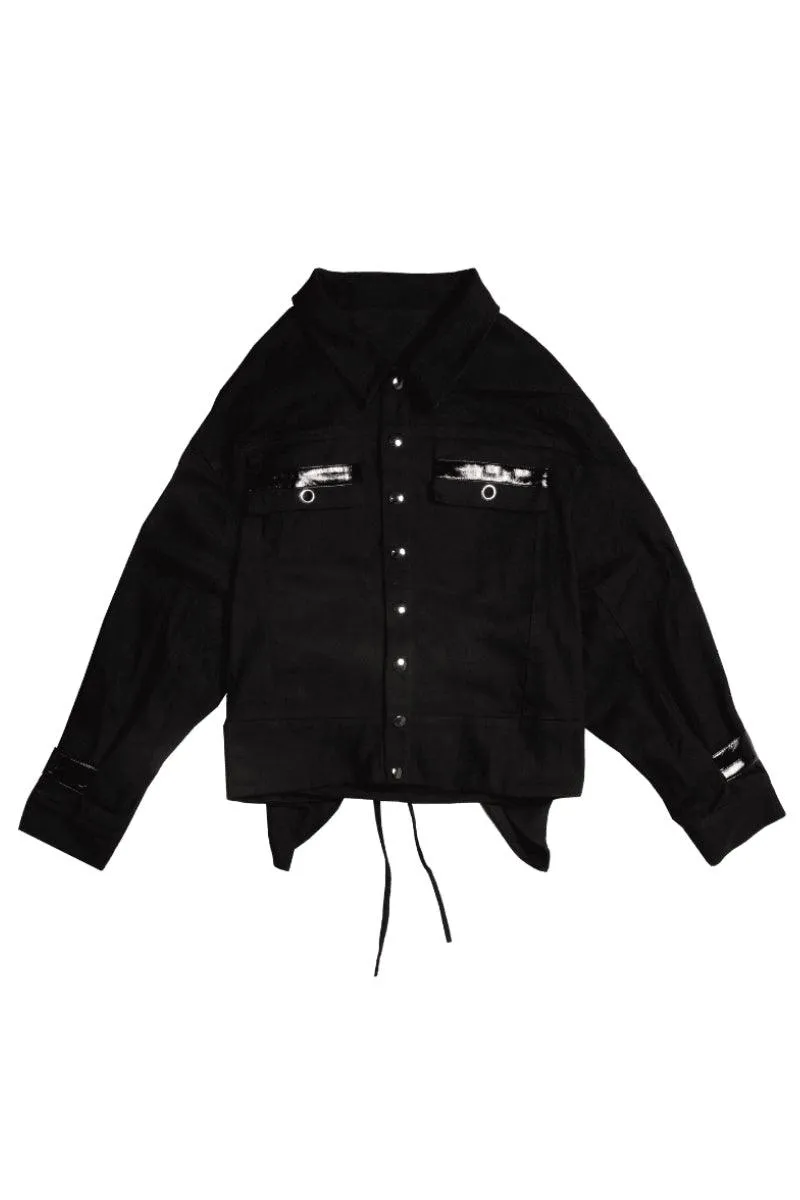 Ribbon Printing Long Sleeve Jacket