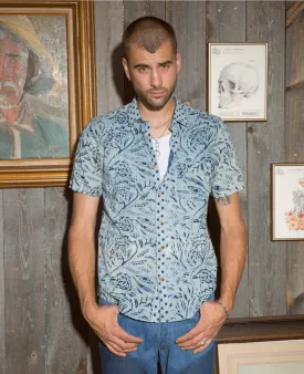 Rojdi Indigo Short Sleeve Button Down