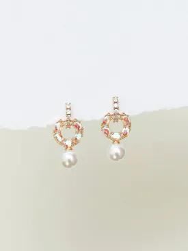 Rose Gold Yua Pearl Earrings