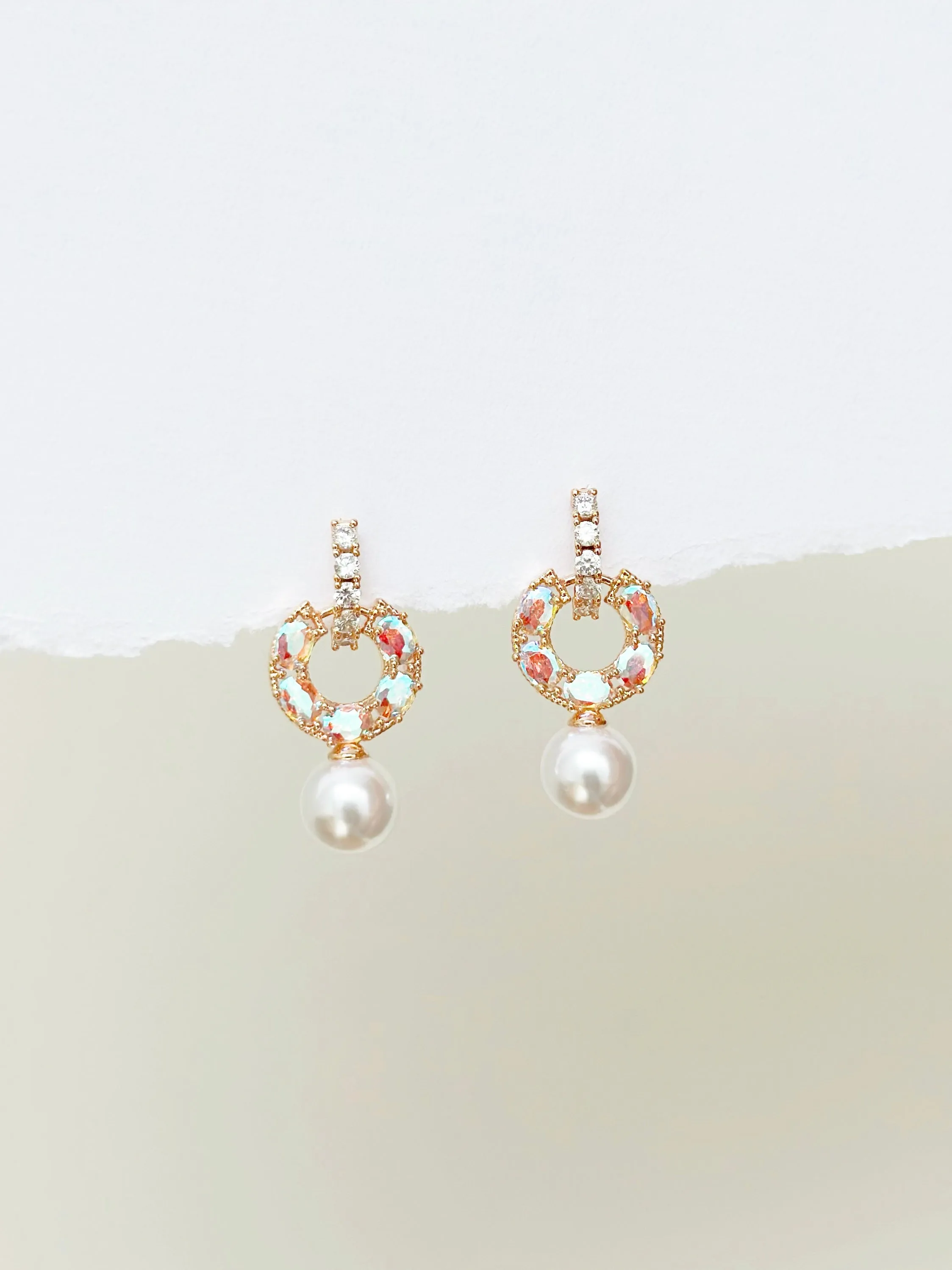 Rose Gold Yua Pearl Earrings