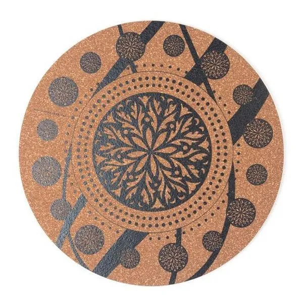 Rubberised Round Cork Trivet (Double-Sided)