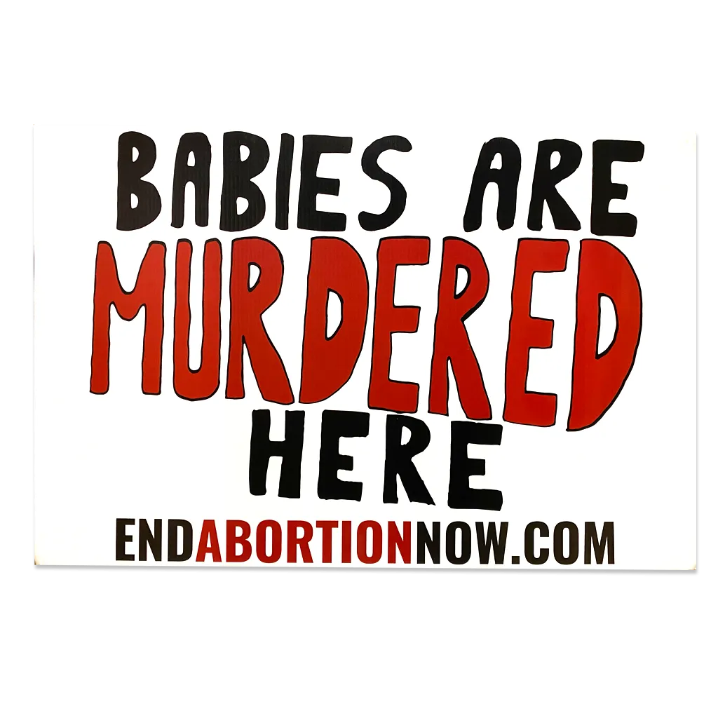 Small Babies Are Murdered Here | Sign