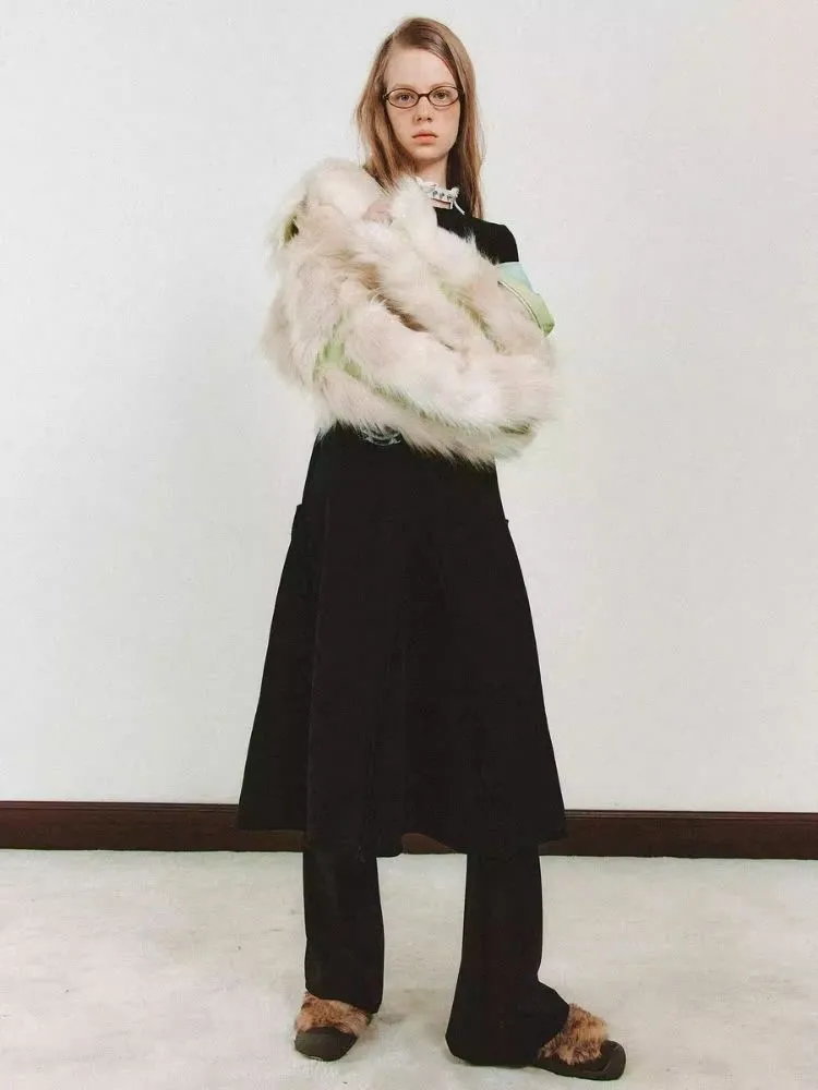 Splicing fur coat【s0000006179】