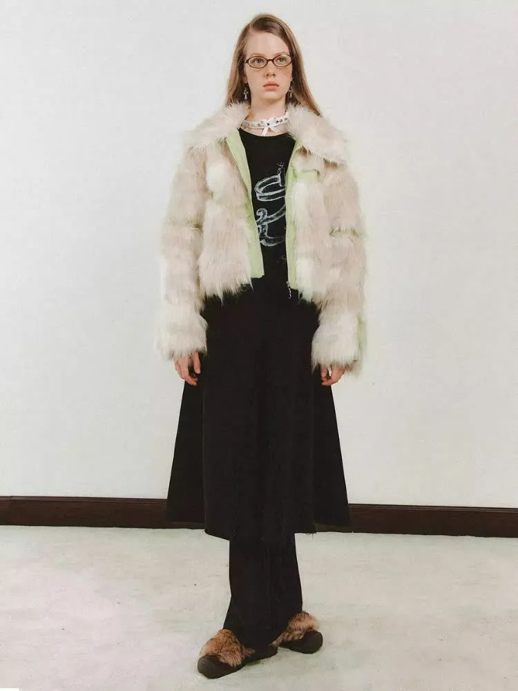 Splicing fur coat【s0000006179】