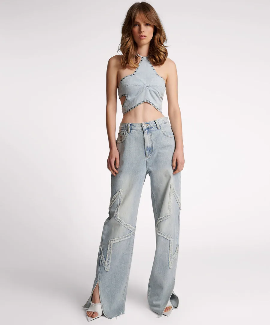 Star Denim Top | Diamonde