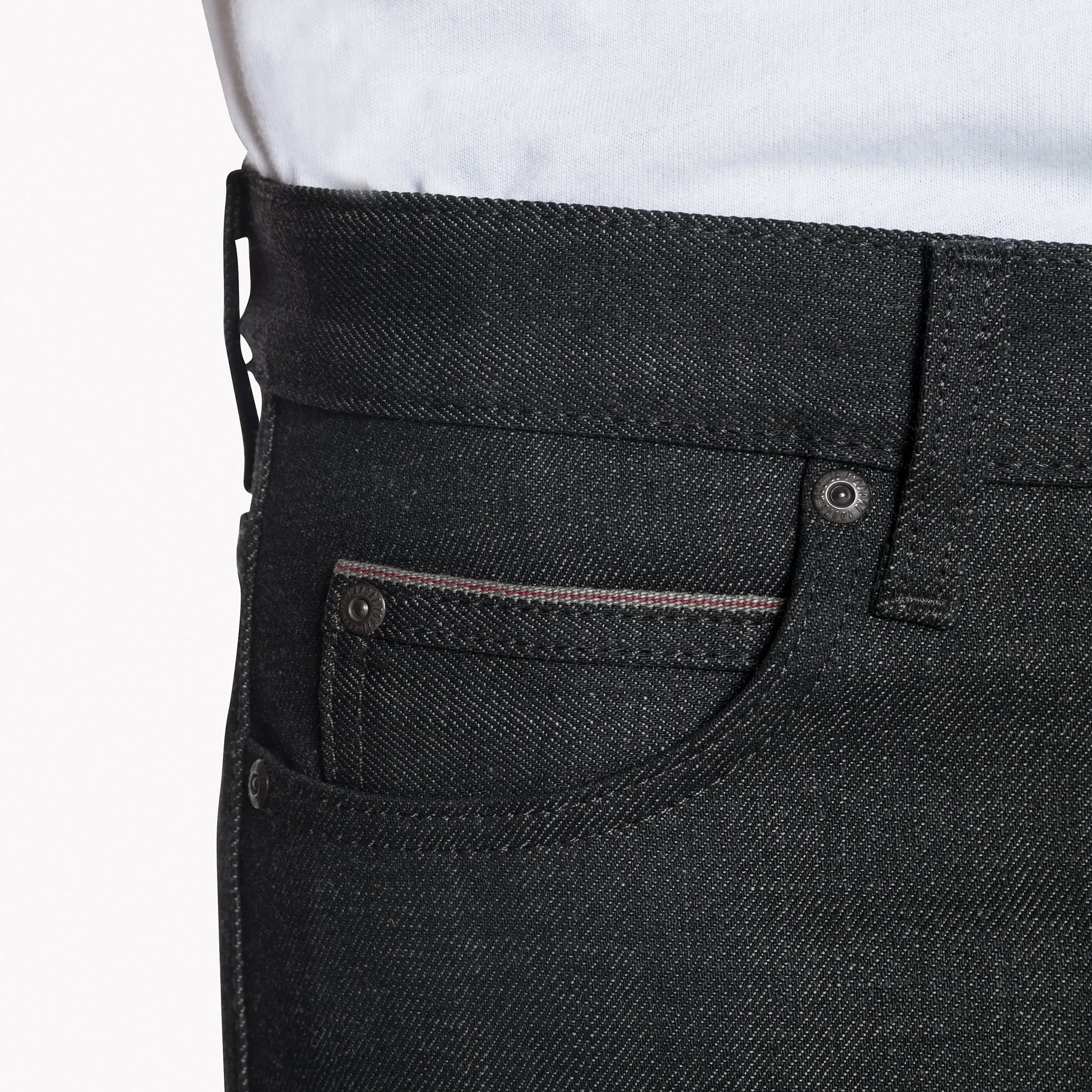 Super Guy - Black x Grey Stretch Selvedge