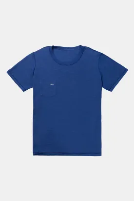 T-SHIRT REVERSIBLE RIB STEEL BLUE