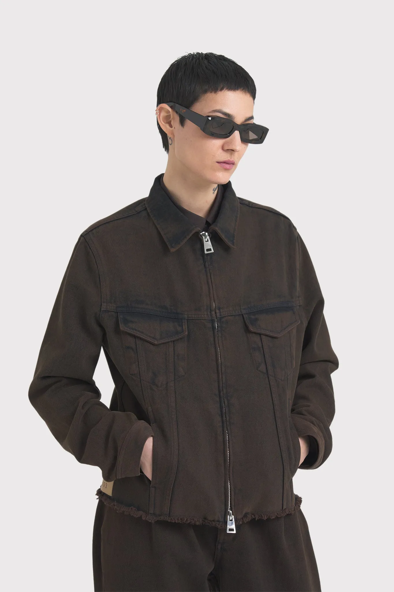 TERRITOIRE DENIM OVERDYED BROWN