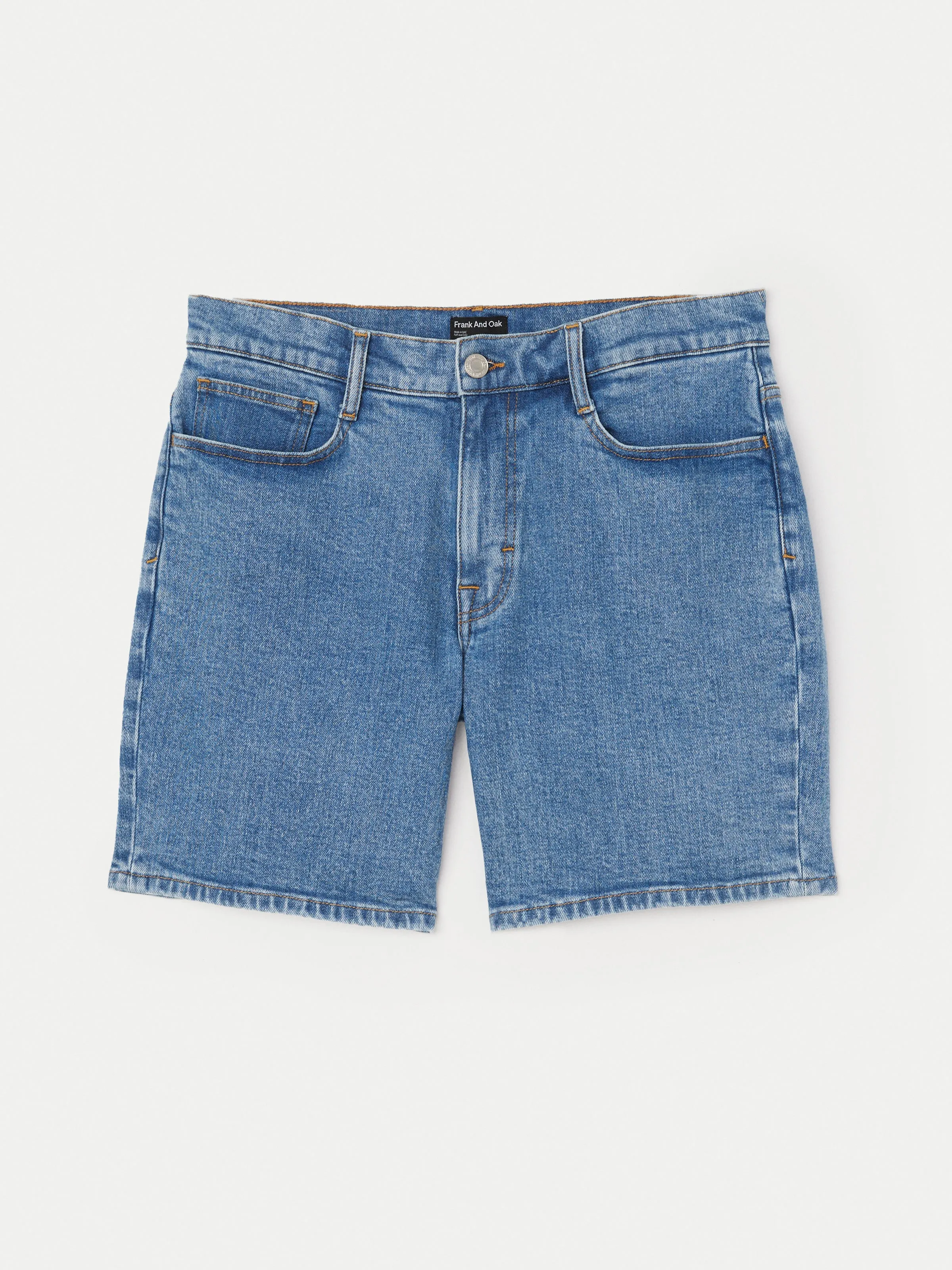 The Adam Slim 8in Short in Medium Blue