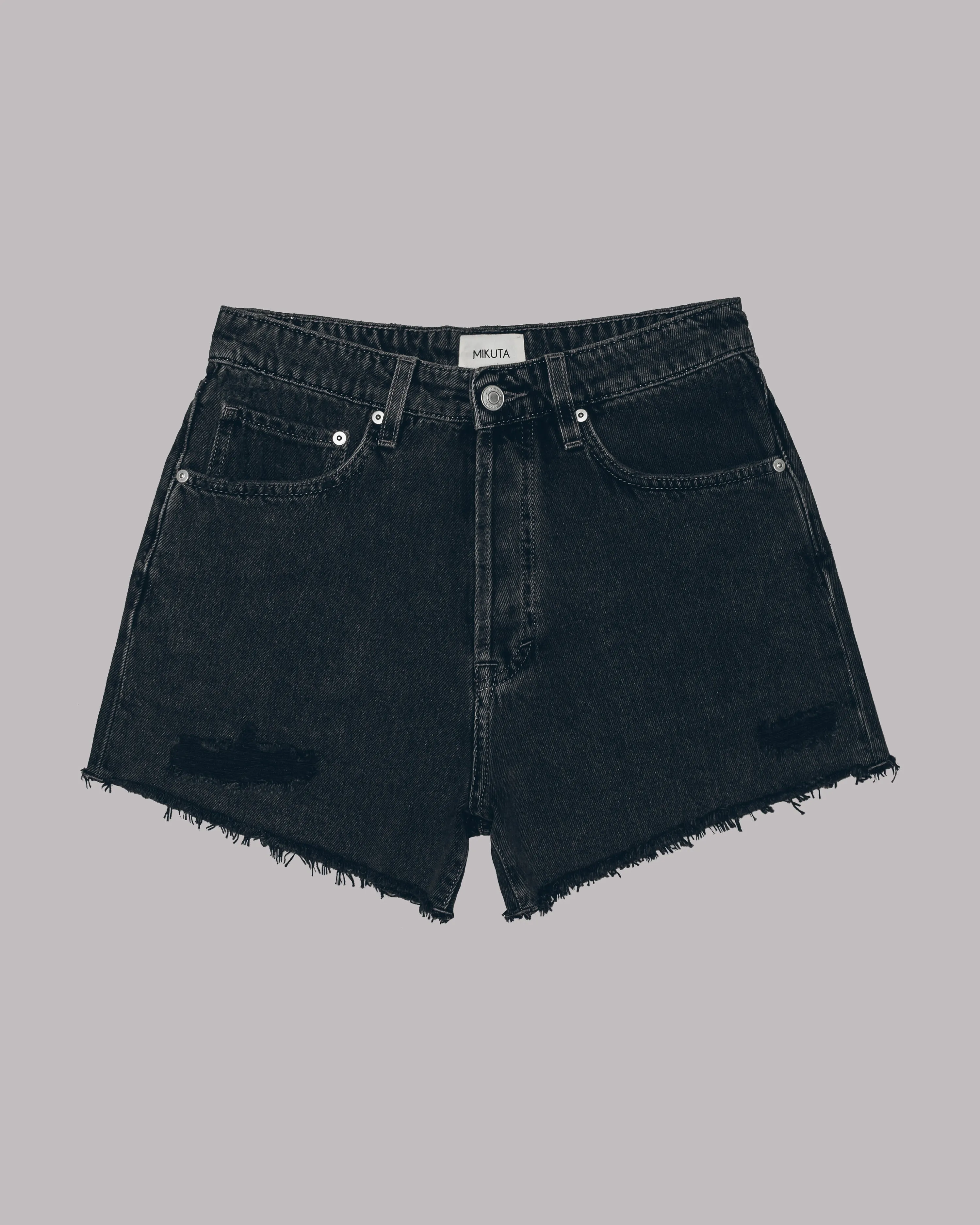 The Black Denim Shorts