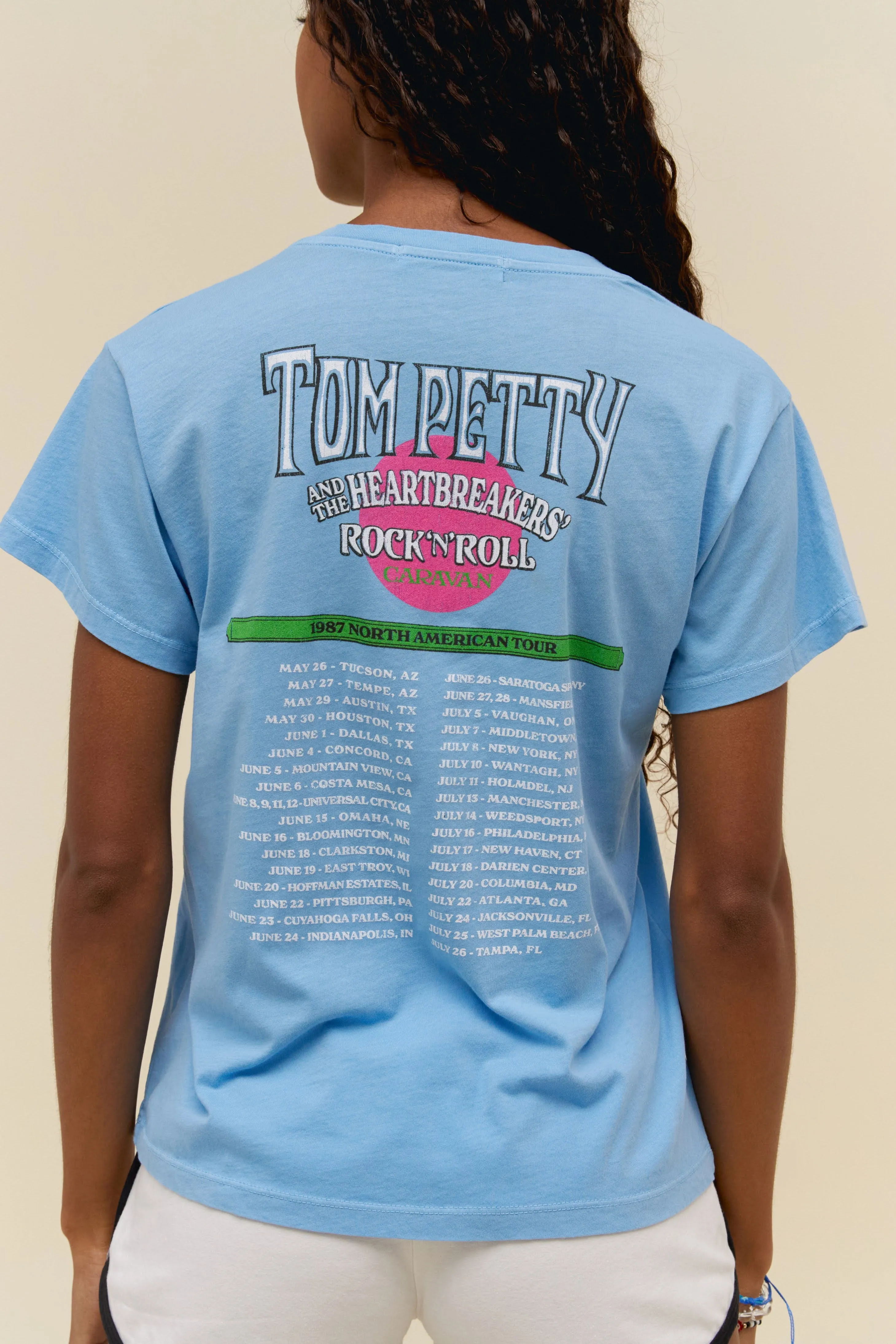 Tom Petty Rock N' Roll Caravan Solo Tee in Vintage Blue