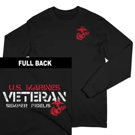 U.S. Marines Veteran 2-Sided Long Sleeve Tee