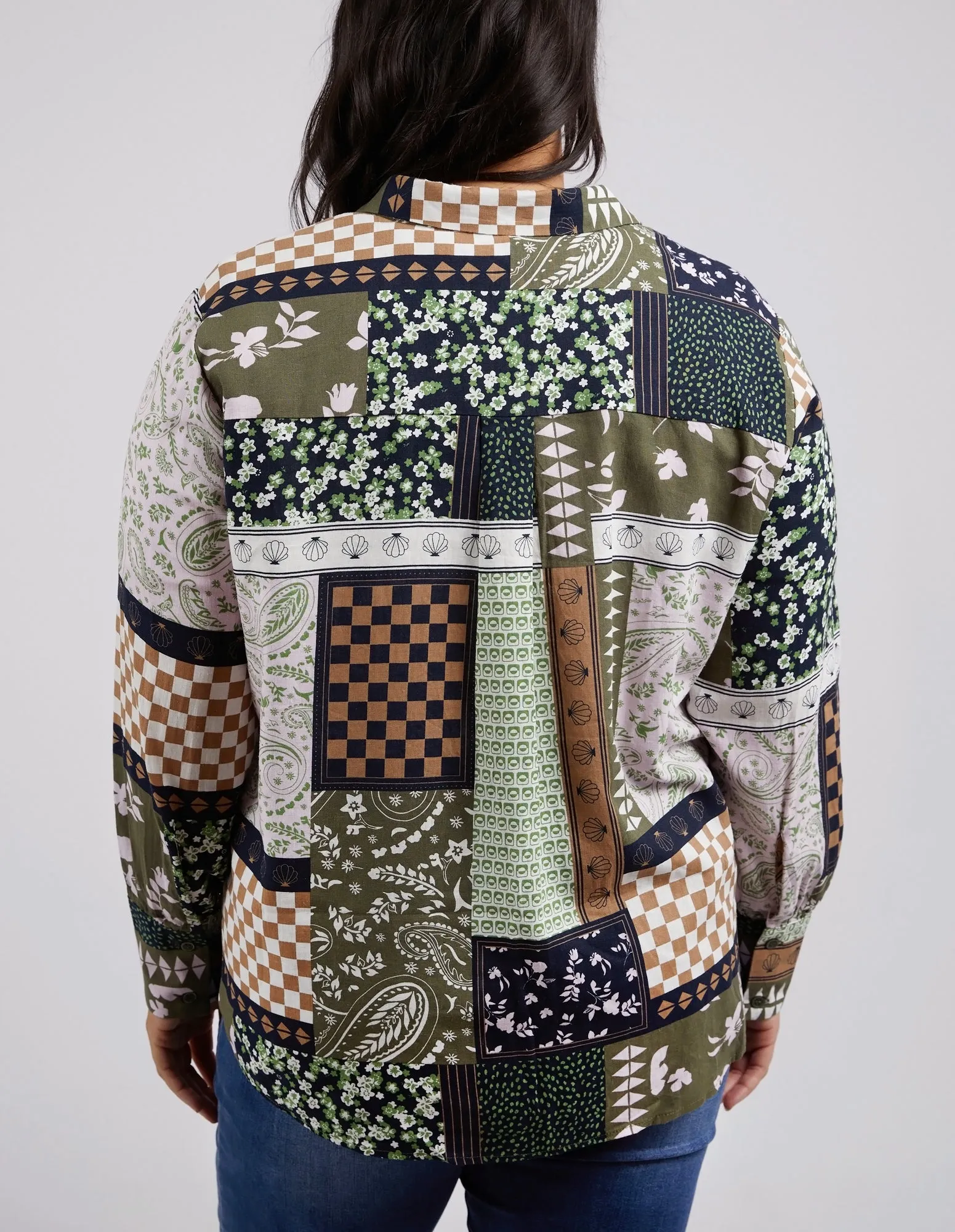 Vetiver Patchwork Print Shirt