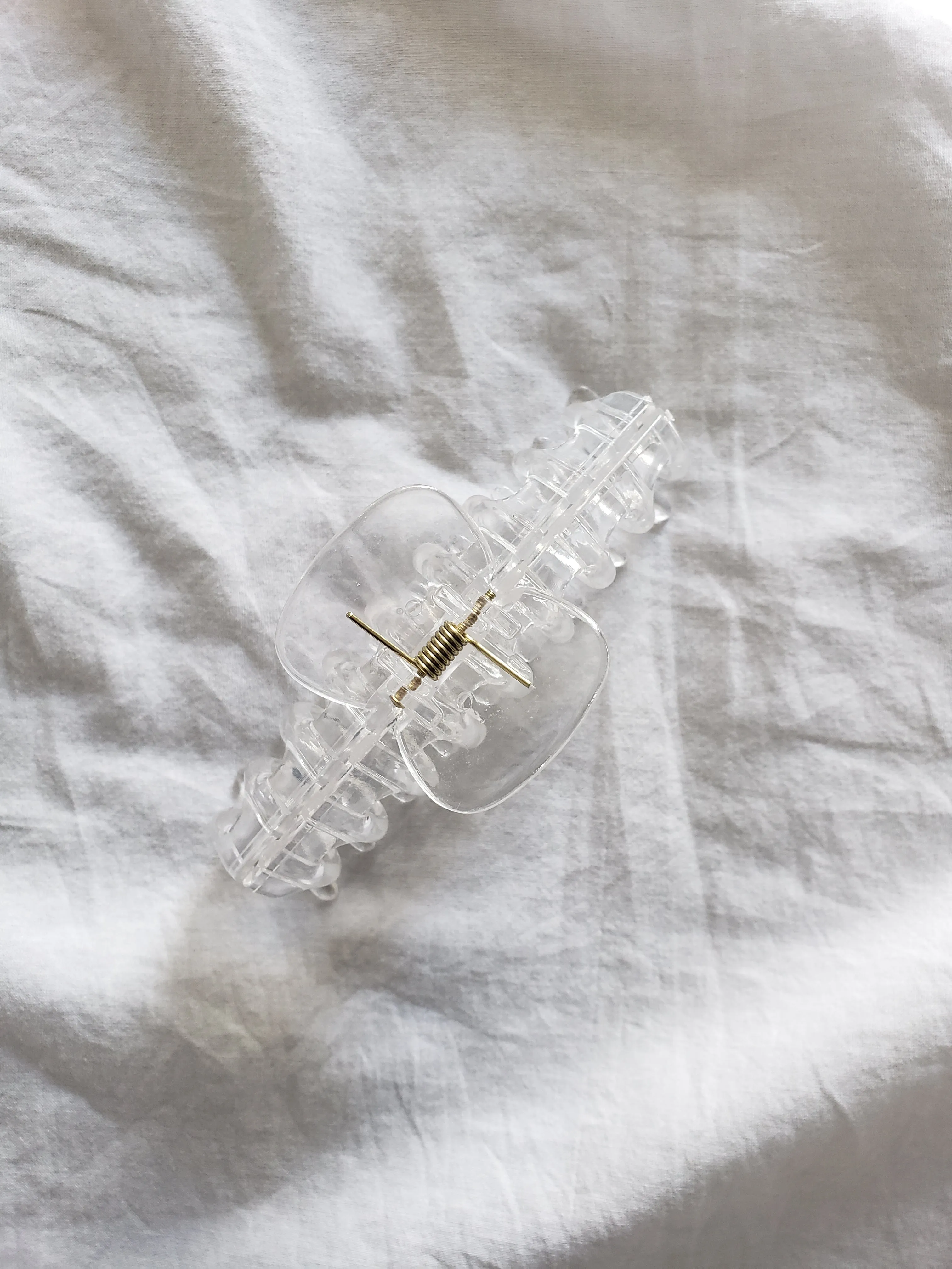 White Transparent Medium Claw Clip