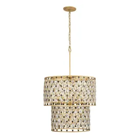 Windsor 345C07FGMB 7-Light Chandelier - French Gold/Matte Black