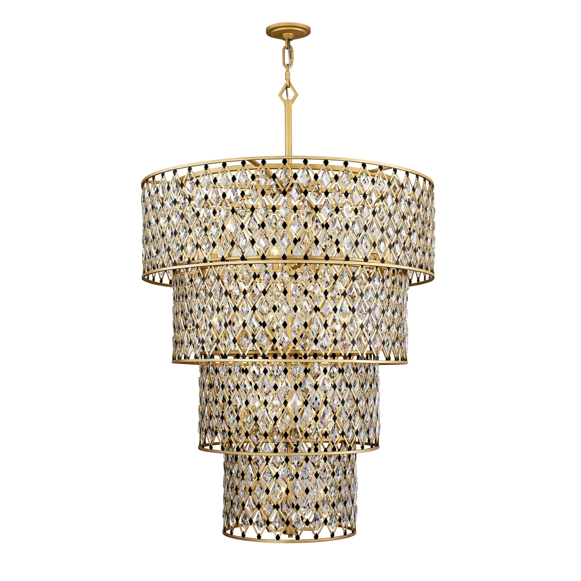 Windsor 345C21FGMB 21-Light Chandelier - French Gold/Matte Black