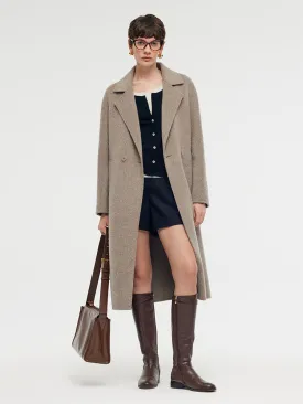 Wool Alpaca Lapel Women Coat