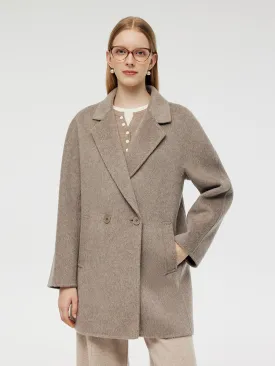 Wool Alpaca Women Mid-Length Coat